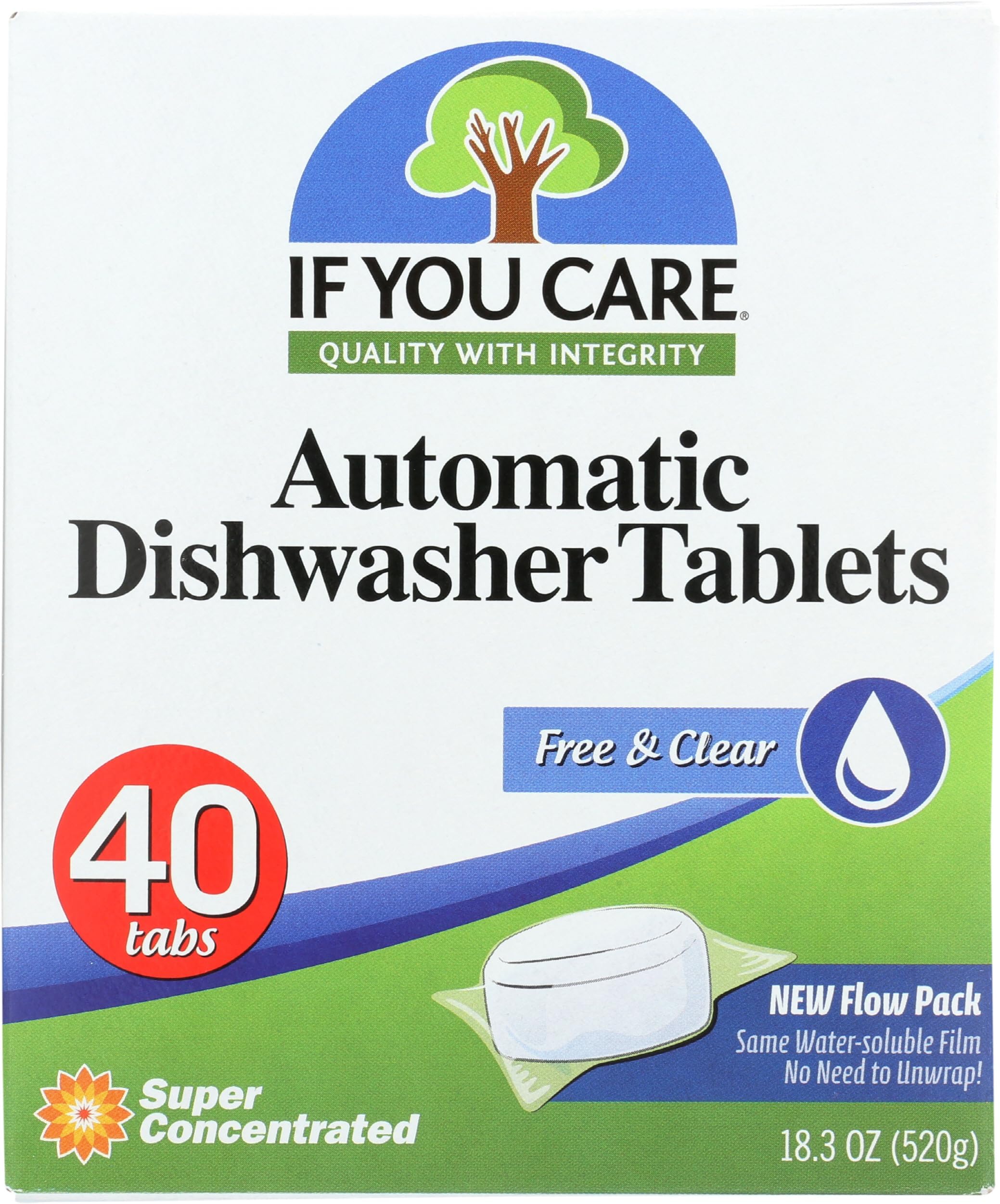 IF YOU CARE Automatic Dishwasher Tablets, 40 Count