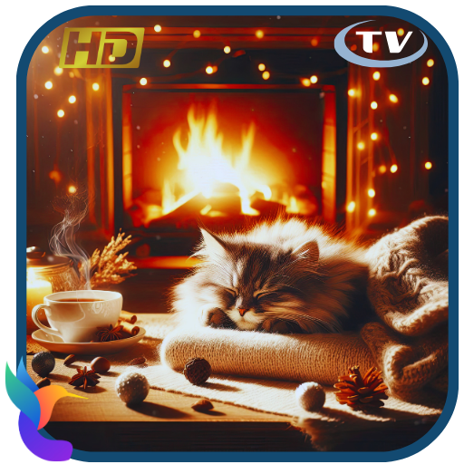 Gemütliches Kaminfeuer: Entspannender Sound-Bildschirmschoner
