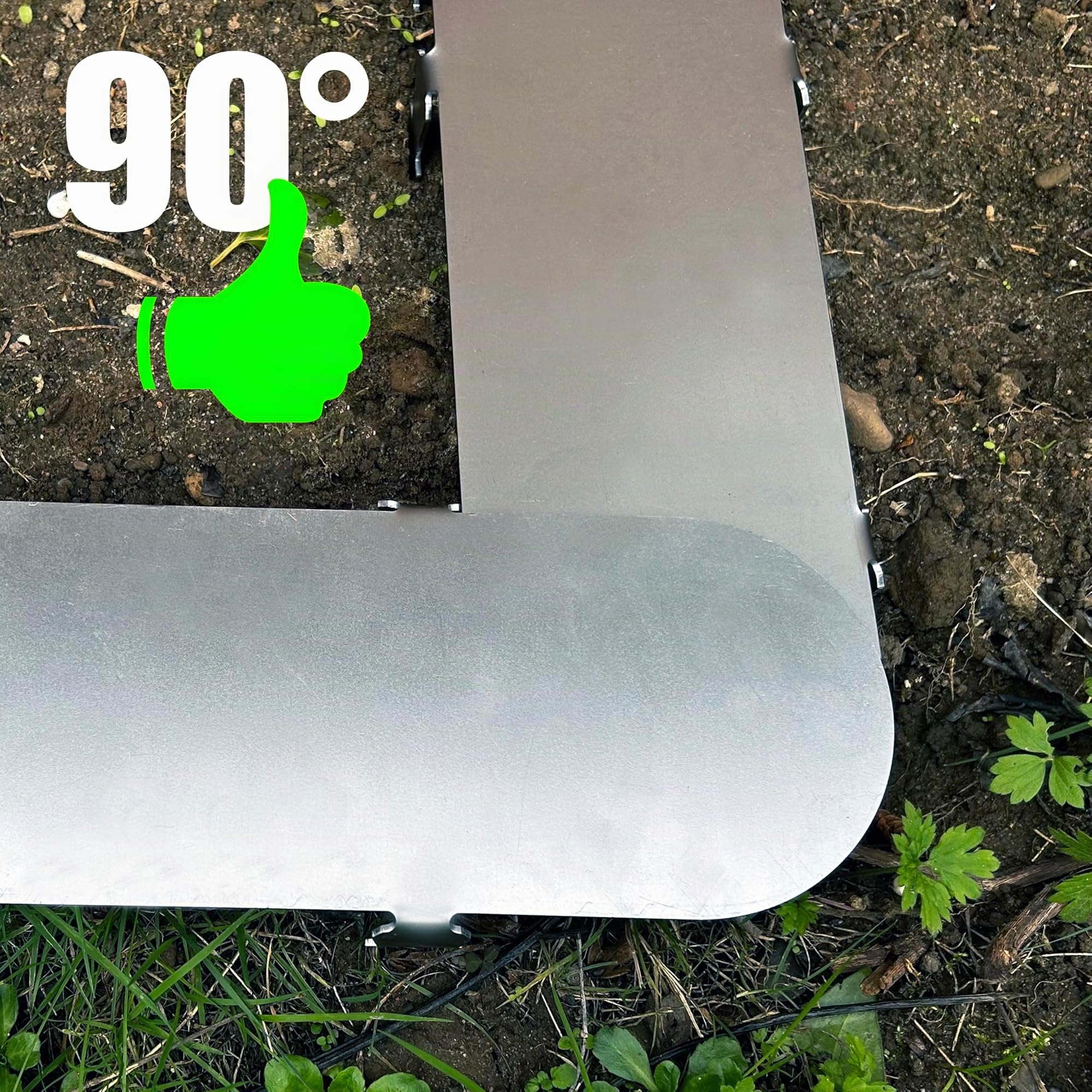 8er Set Edelrost Rasenkantensteine, Rasenkante aus Metall – Stabile Beeteinfassung & Mähkante für Garten, Rasen & Beete – Langlebig, Einfache Montage, ideal für Rasenmäher, Rasenroboter, Mähroboter