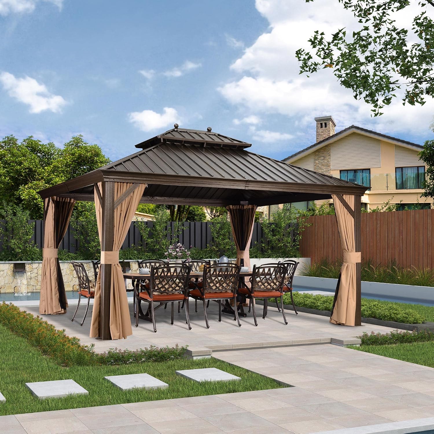 Heavy Duty Sun Shade Deck Canopy 