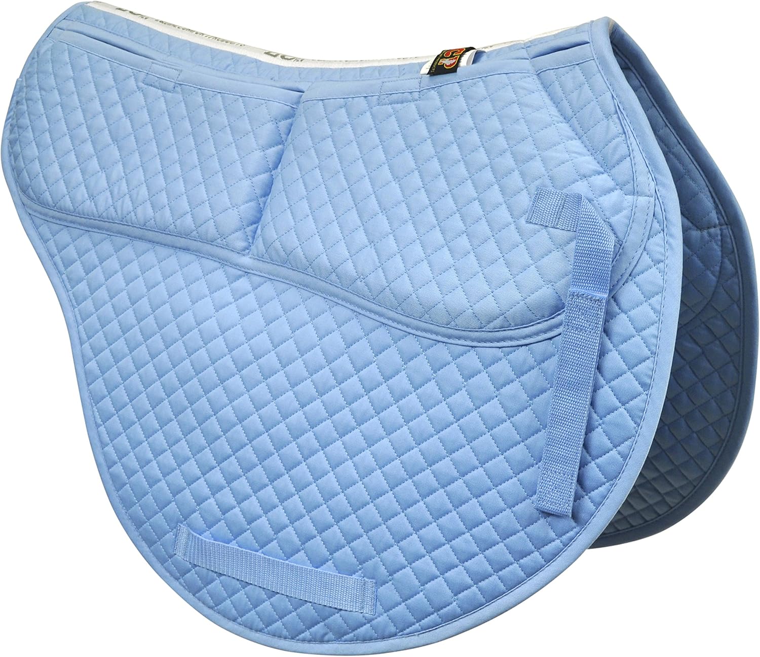 ECP Equine Comfort Products All-Purpose Contoured Correction Saddle Pad with Adjustable Memory Foam Inserts for Custom Support, Non-Slip, Shock Absorbing, 22” Spine, 19.5” Drop