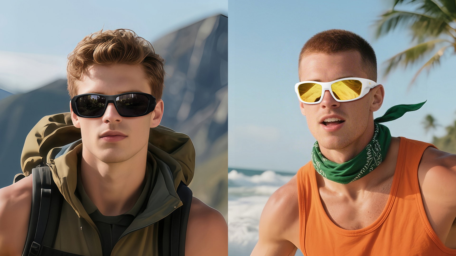 KANASTAL Sport Gepolariseerde Zonnebril Heren en Dames Mode Outdoor Zonnebrillen Rechthoek Klassiek Retro UV400 Bescherming Helder Zwart Zonnebril Vissen Autorijden Fietsen