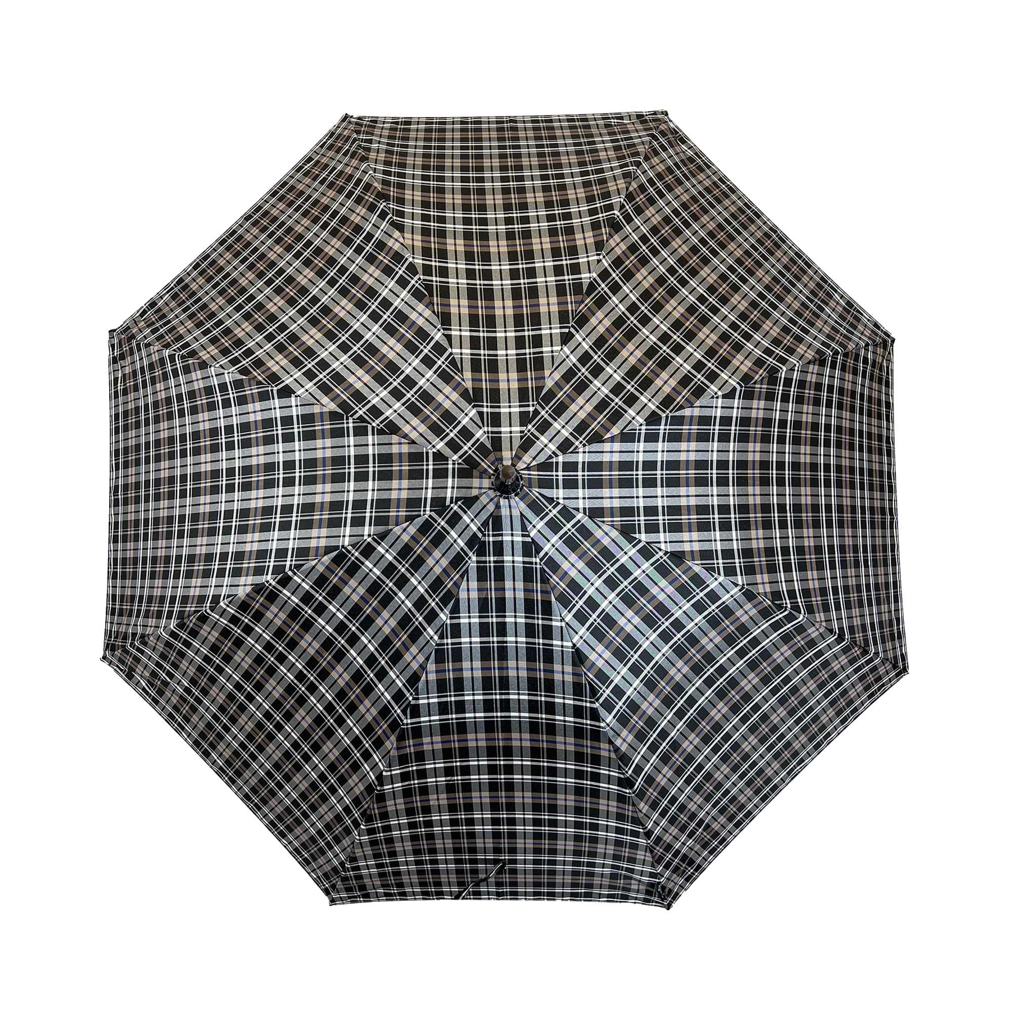 Soake Black Everyday Tartan Folding Umbrella