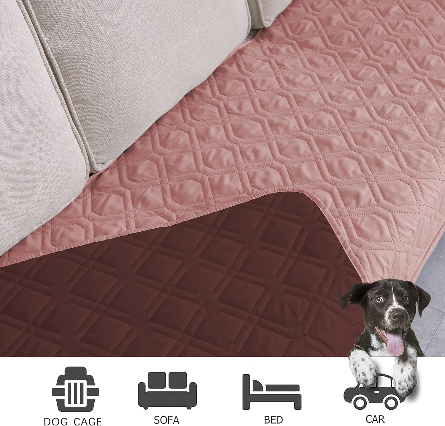 Ameritex Waterproof Dog Bed Cover Pet Blanket for Furniture Bed Couch Sofa Reversible - Image 3