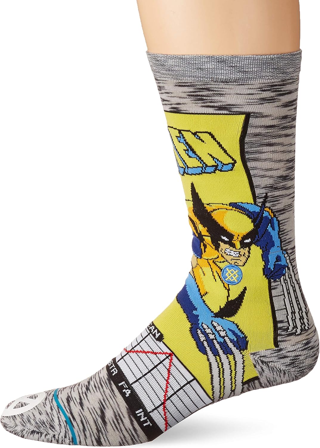 Stance Wolverine Comic Grey Sock (Grey, Medium)