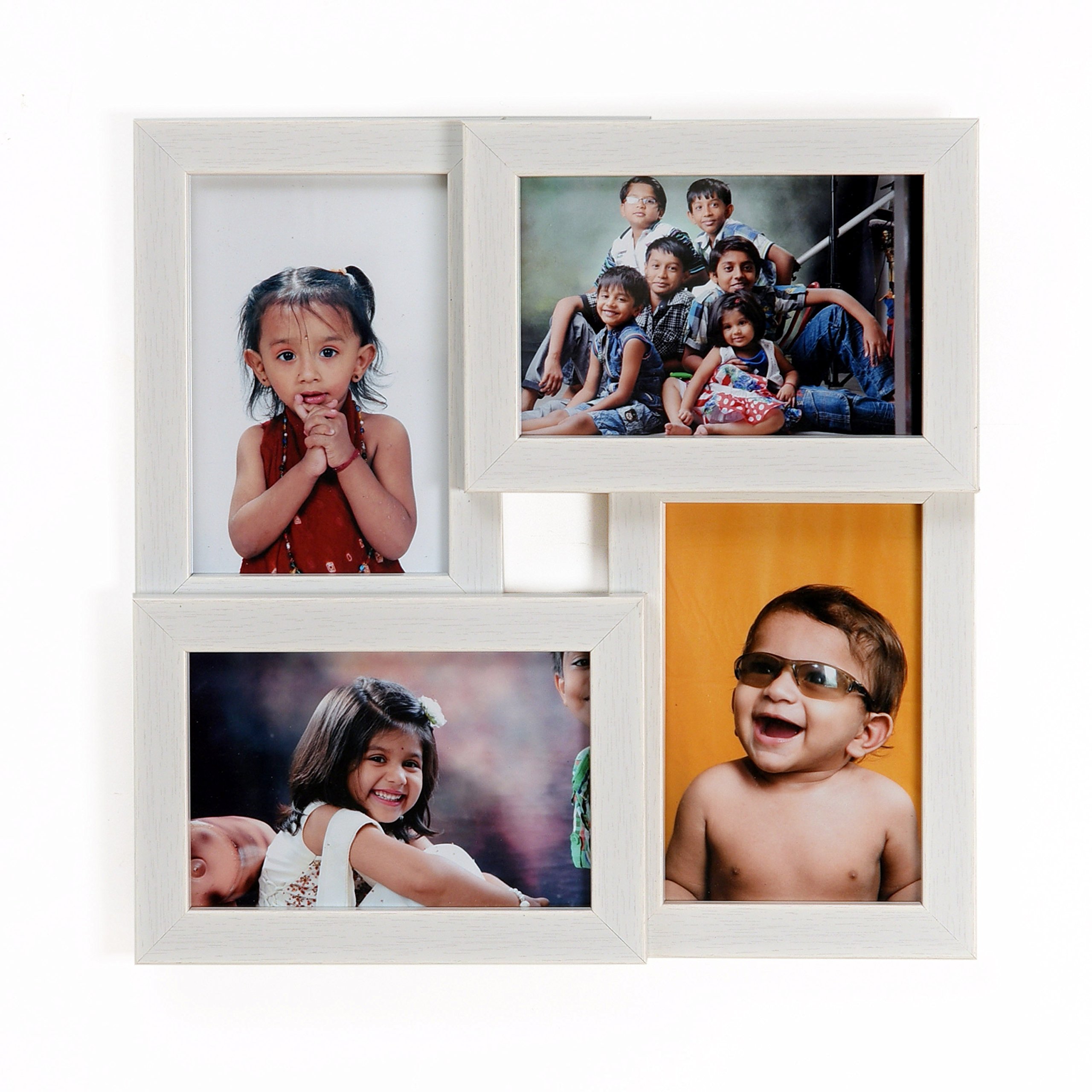 Ajanta Royal 4-Photo Frames Collage (4-4x6 Inch) : A-80C (White)