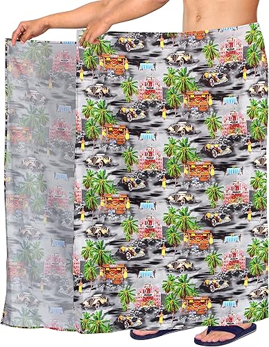 LA LEELA Men's Sarong Bath Wraps Swim Pareo