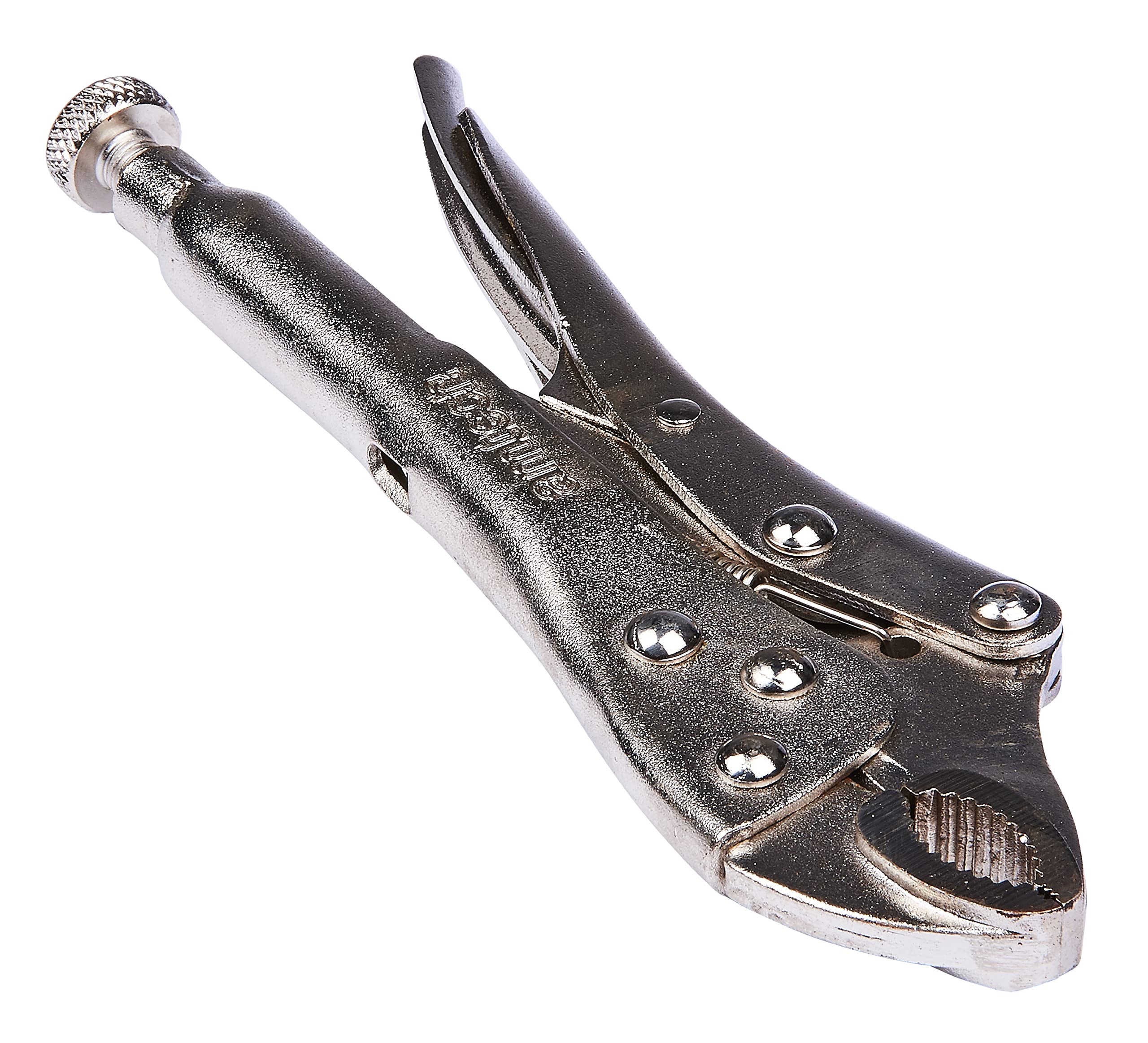 Amtech Silver – Locking Grip Pliers, Curved Serrated Jaws With Self-Lock & Quick-Release, Nickel-Plated Corrosion Resistance, For Clamping, Holding & Twisting Irregular Shapes, 7" (180Mm)