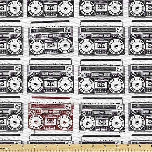 Miniatura 107 de Tela de panda Lunarable de The Yard, diseño de oso asiático con dibujos animados comiendo hojas y ramas, animal silvestre, tela decorativa para