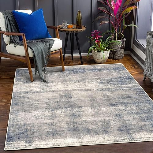 Miniatura 10 de vivorug Alfombra lavable ultra suave de 8 x 10 pulgadas, antideslizante, plegable, resistente a las manchas, para sala de estar y dormitorio,