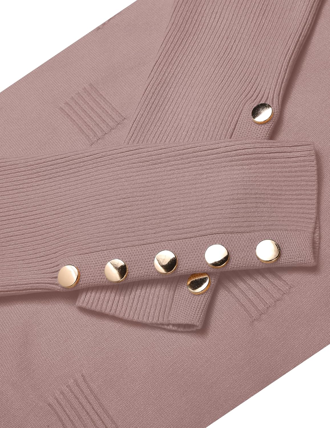 Zeagoo Womens V Neck Sweaters Shirts Long Sleeve Lightweight Ribbed Knit Pullover Sweater Blouse Tops with Buttons Oufits - Image 6