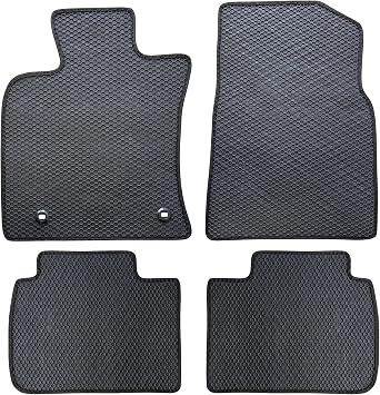 ecoMats All Weather Floor Mats Fit for 2025 and 2026 Toyota Camry, Non-Slip, Safety Locks, Front and Rear Set, Honeycomb Surface Traps Liquid and Dirt, Easy to Clean, Odorless