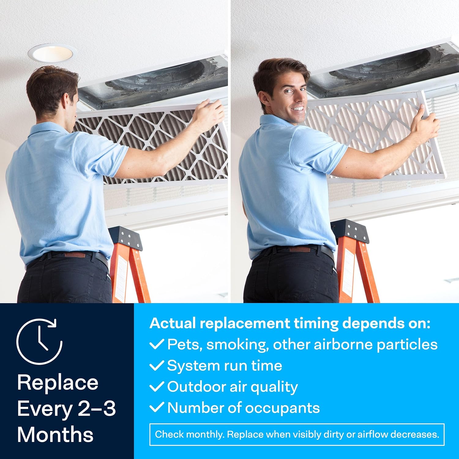 SpiroPure 14x17.5x2 MERV 11 Pleated Filter Air Filters - Made in USA (6 Pack)