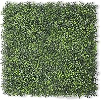Vista 9 de Bybeton Paneles de pared de césped artificial, 10 x 10 pulgadas (12 unidades), paneles de boj anti rayos UV, telón de fondo de pared verde