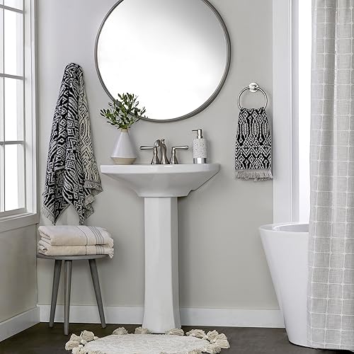 Miniatura 8 de SKL Home Nador Jacquard - Toalla de baño, color negro