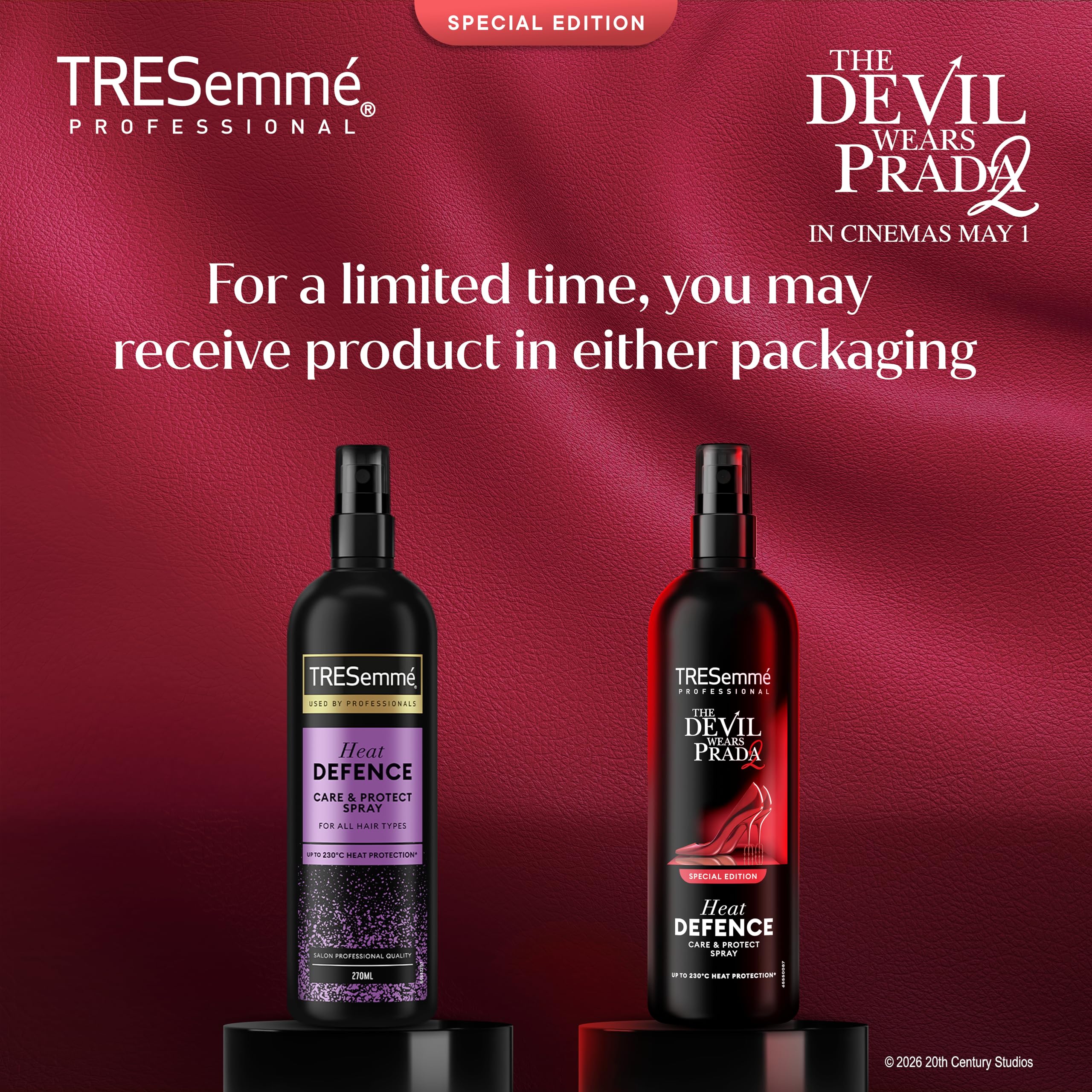 TRESemme Devil Wears Prada 2 Special-Edition Heat Protect Heat Defence Spray Hair Spray up to 230°C* for all hair types 270 ml — view 6