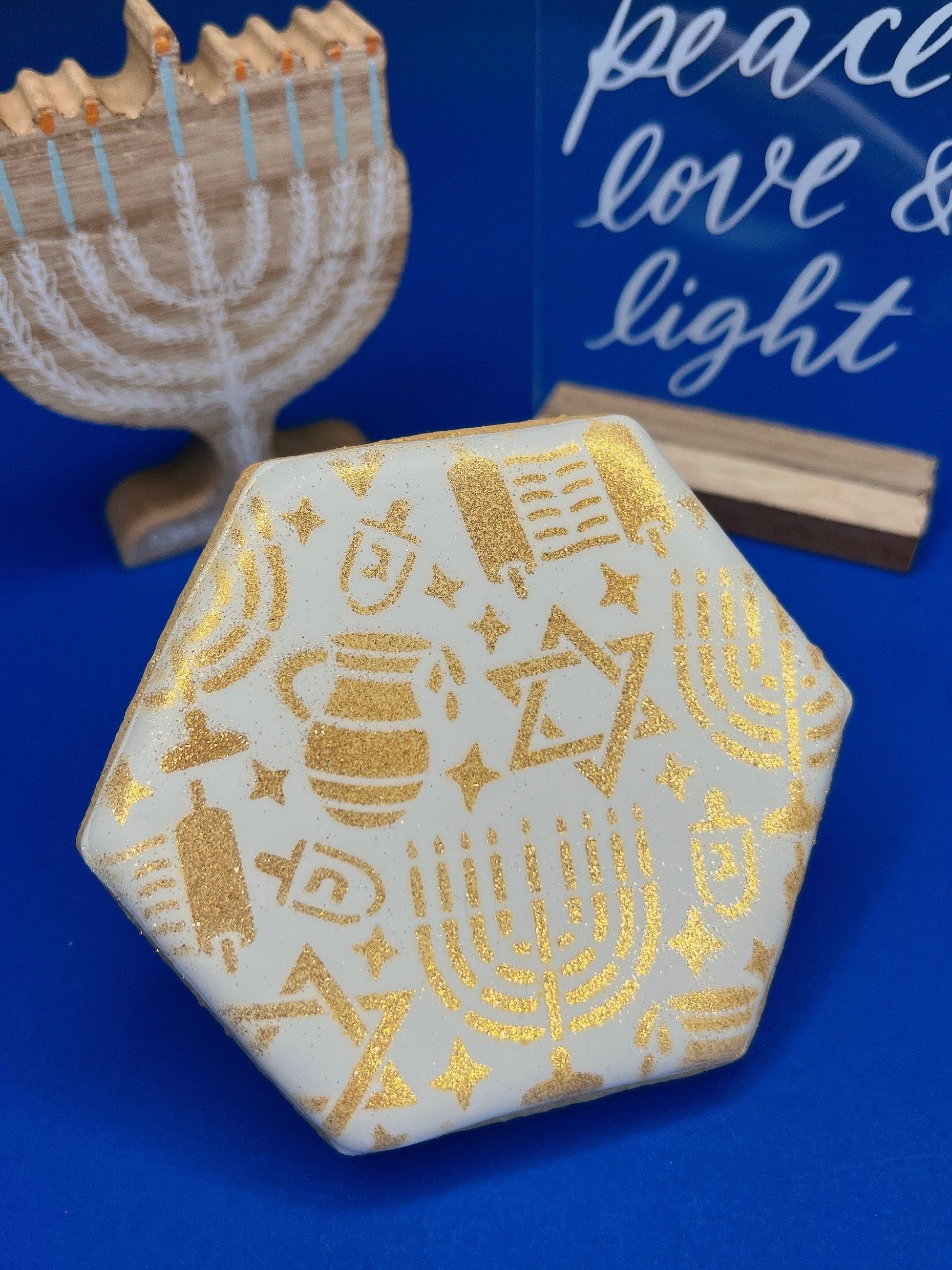 The Cookie Countess Hanukkah Pattern Stencil
