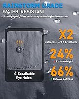 Vista 10 de Sombrero de lluvia impermeable para mujer, ala ancha, UPF50+, sombrero de sol de vaquero para hombre, plegable, suave, flexible, sombrero de playa