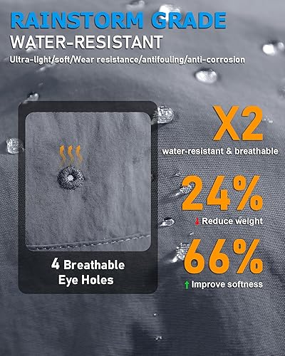 Miniatura 10 de Sombrero de lluvia impermeable para mujer, ala ancha, UPF50+, sombrero de sol de vaquero para hombre, plegable, suave, flexible, sombrero de playa