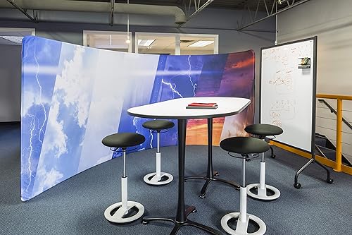 Miniatura 8 de Safco Products Twixt - Asiento activo, vinilo negro, 15.5 pulgadas de ancho x 15.5 pulgadas de profundidad x 22 pulgadas de alto