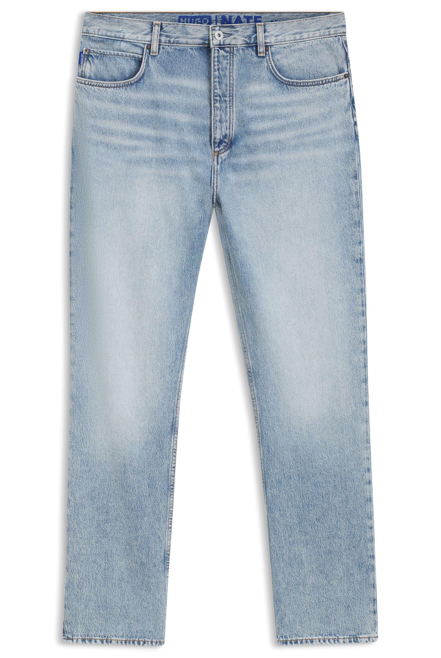 Hugo Men's Turquoise/Aqua Nate Jeans, 34W/ 32L