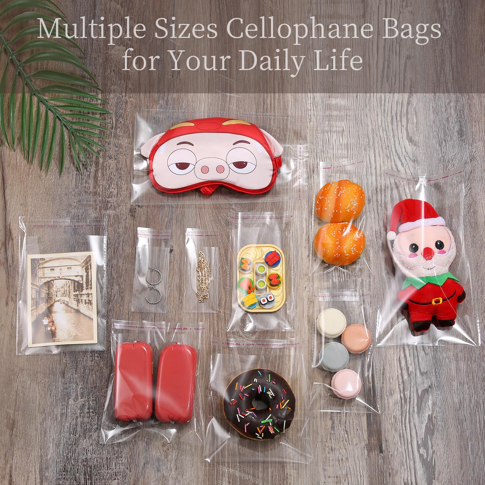 200 Pcs 2x4 Inch 1.6 Mil Clear Resealable Cellophane Bags - OPP Plastic Bags