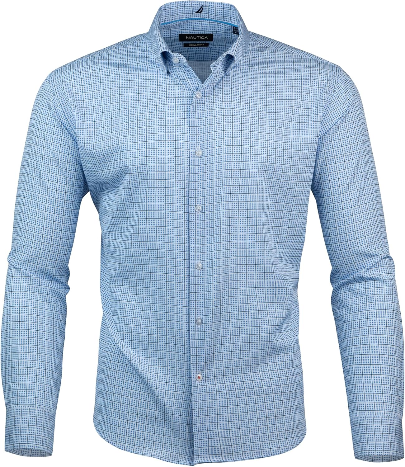 Nautica Regular Fit Long Sleeve Button Down Dress Shirts for Men - Wrinkle Free Long Sleeve Shirt Mens Formal 4-Way Stretch - Image 4