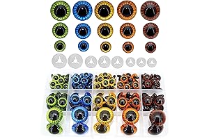 BESTCYC Threaded Shank Design Plastic Safety Eyes for Amigurumi Toys
