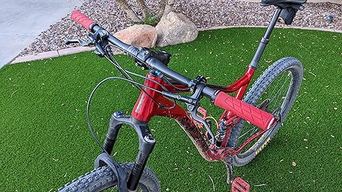 Miniatura 5 de Manillares de bicicleta de montaña de 27.559 in, manillares planos MTB 31.8, 3K mate recto bicicleta de montaña bares, fresco confort ligero ancho