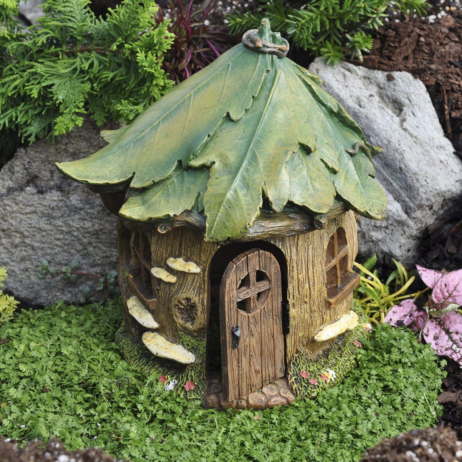Miniature Forest House Fairy Gnome Cottage - Yard Garden Decor