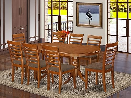 Juego de comedor de 9 piezas, mesa de comedor y 8 sillas de comedor