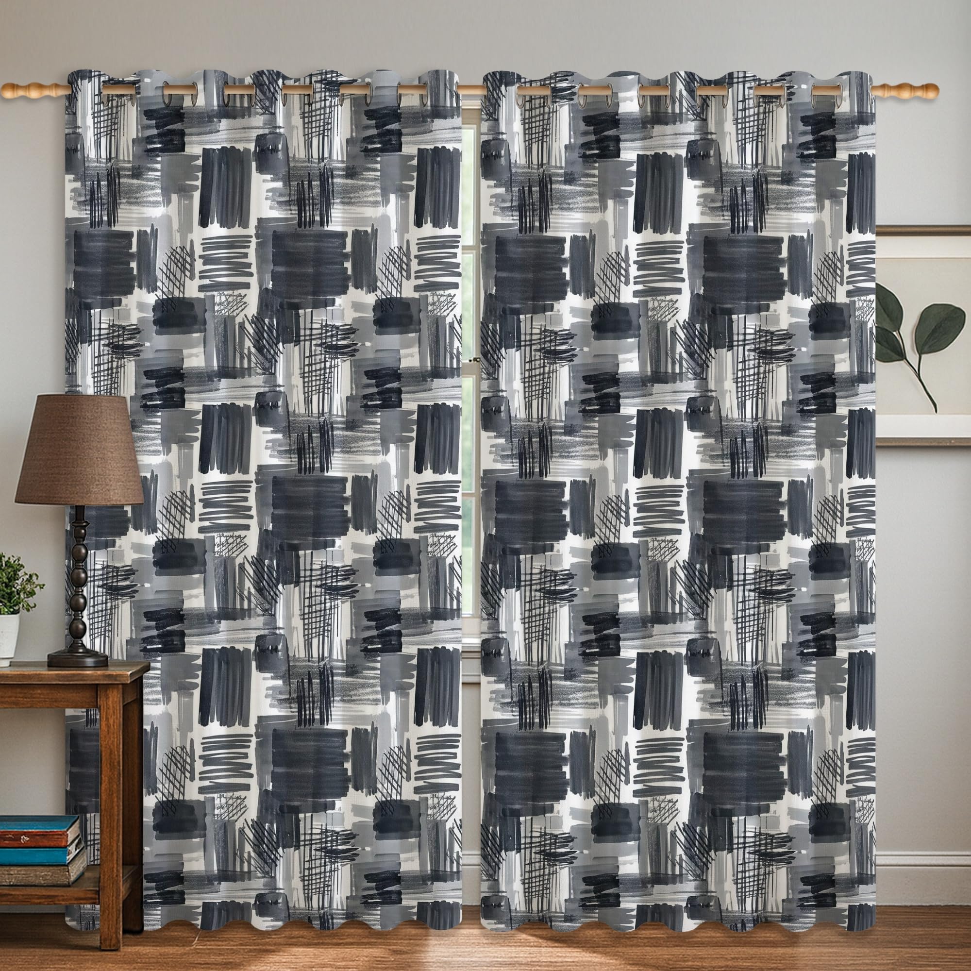 Rideaux occultants 106,7 x 160 cm pour habiller une fenêtre de maison ou de bureau