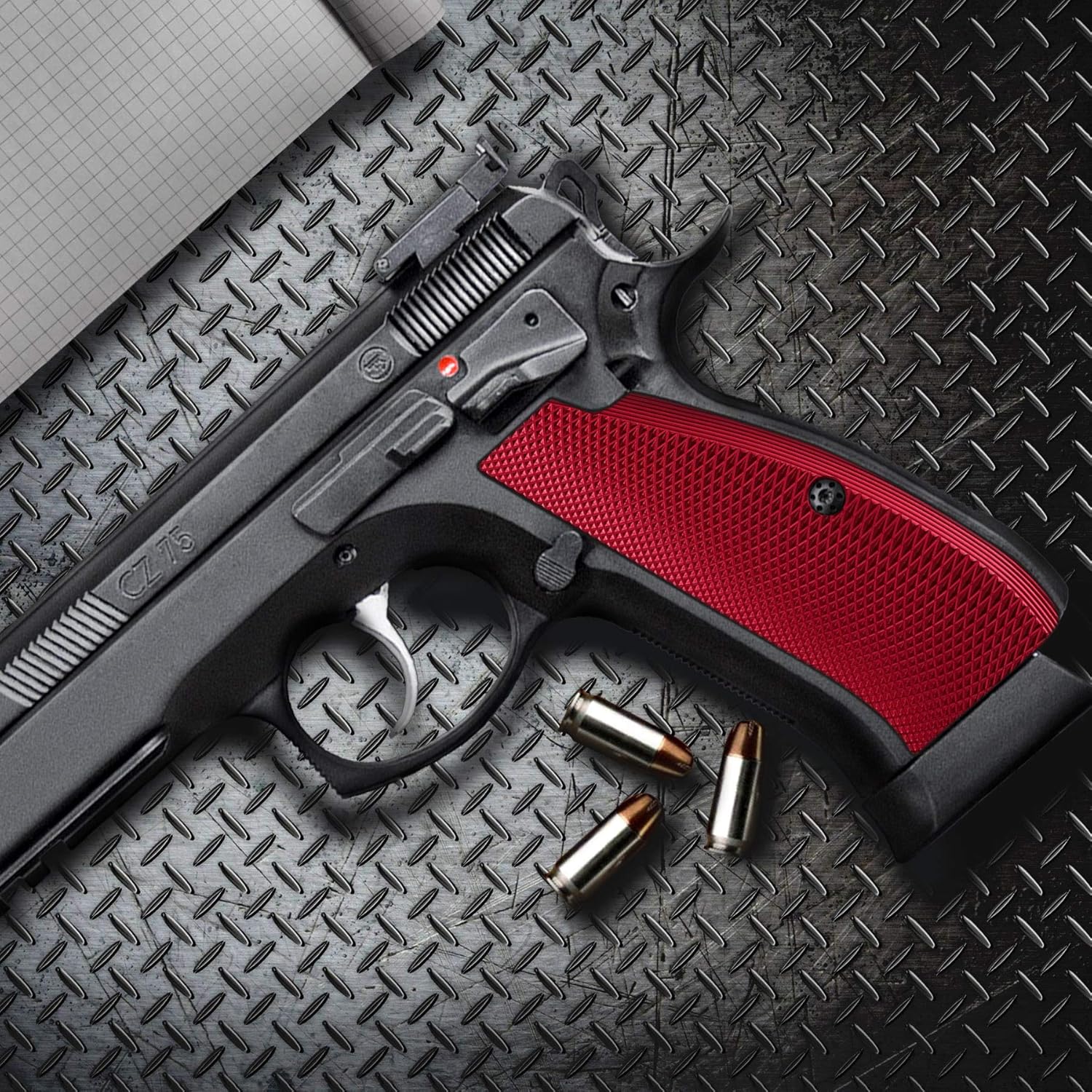 Cool Hand Aluminum Grips for CZ 75 SP-01 Tactical, CZ 75B BD, CZ 75 Shadow Target, Shadow 2, Tristar P120, Canik Full Size, Black Screws Included