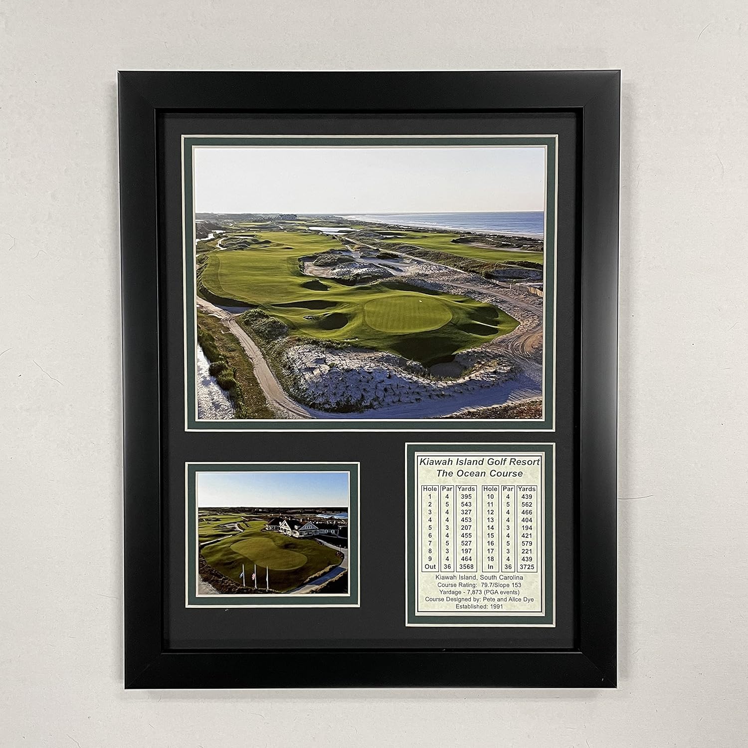 Legends Never Die, Inc. Ocean Course at Kiawah Island Golf Resort | 12"x15" Framed Photo Collage
