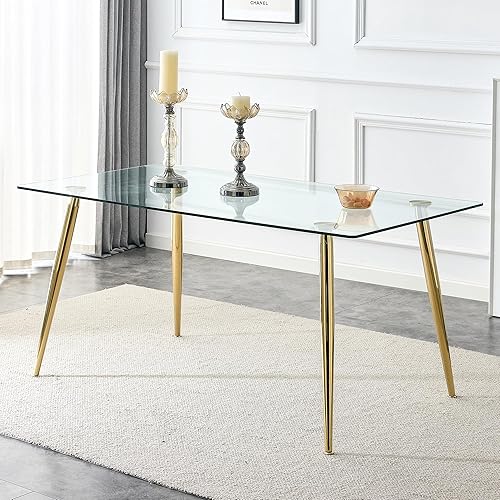 Miniatura 39 de Mesa redonda de comedor de vidrio para 2 a 4, moderna mesa superior de vidrio templado, patas cromadas resistentes, almohadillas ajustables, mesa de
