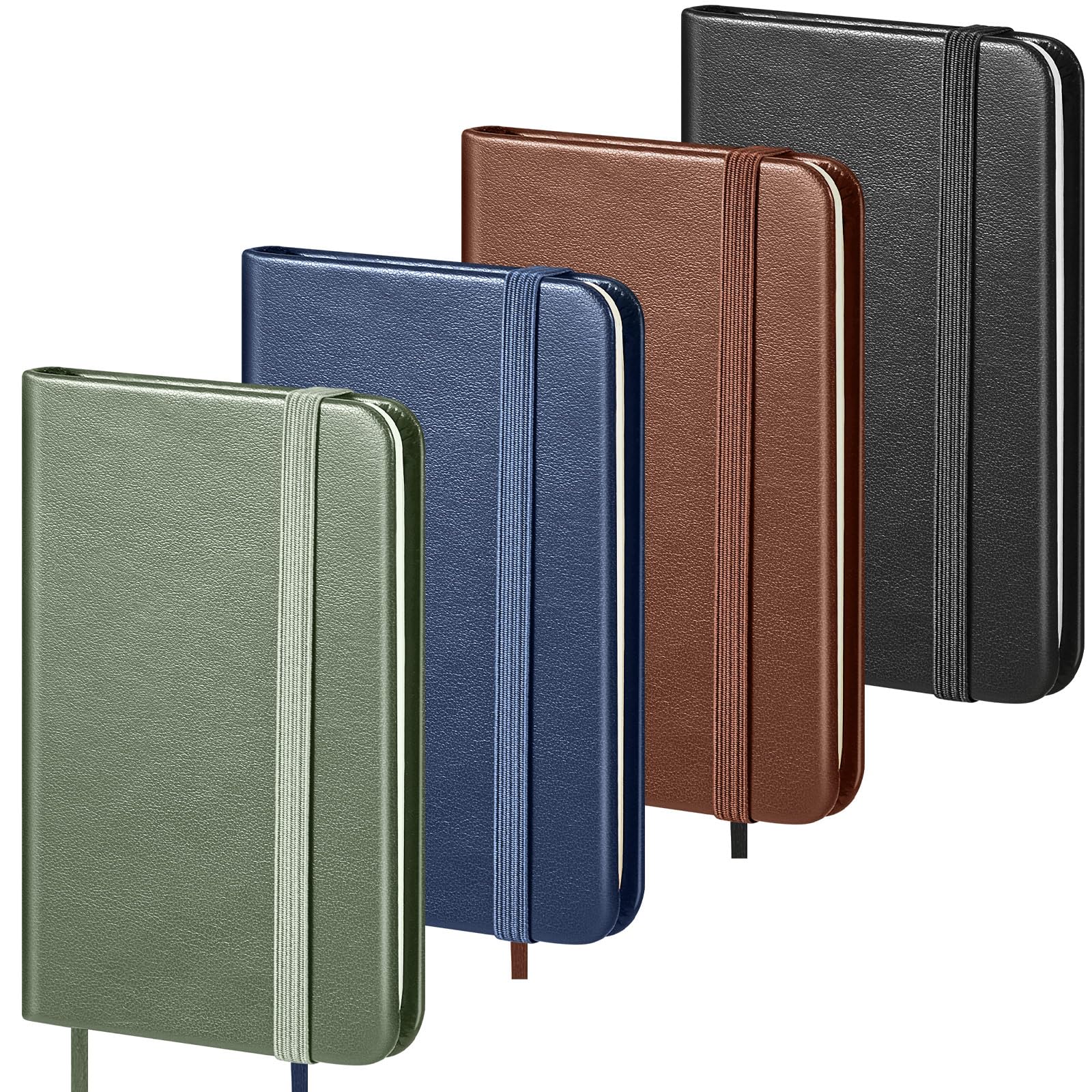Cuadernos pequeños de bolsillo con elegante acabado de cuero mini diario 8
