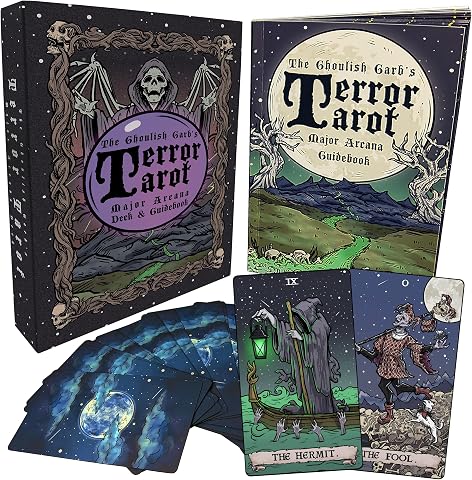 The Ghoulish Garb Terror Tarot Card Deck - 23 Card Major Arcana Halloween Tarot