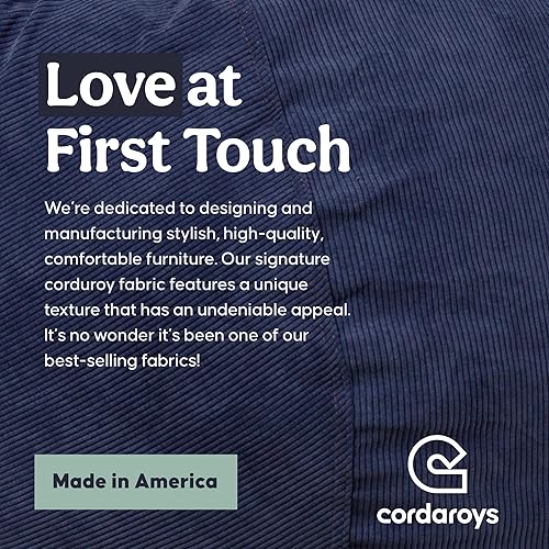 Miniatura 35 de CordaRoy's Puf de pana, puf convertible, lavable a máquina, funda de tela de pana para sótano, sala de estar, sala de juegos, dormitorio y más,
