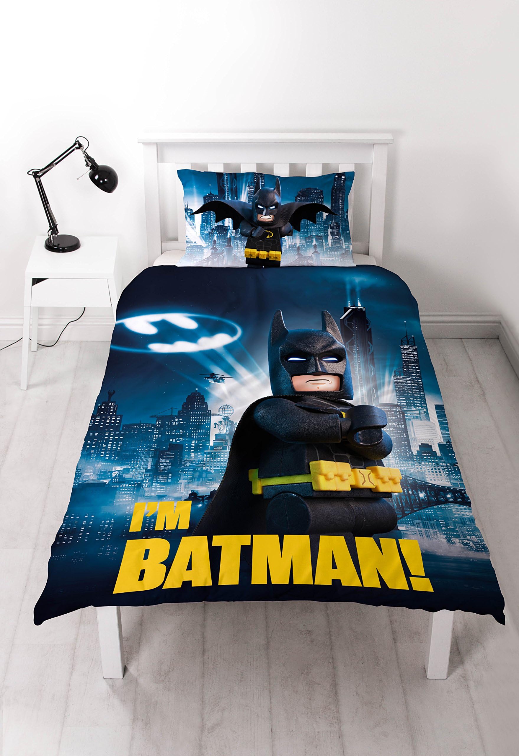 LEGO Batman Movie Hero Single Duvet Set with Large Print Design