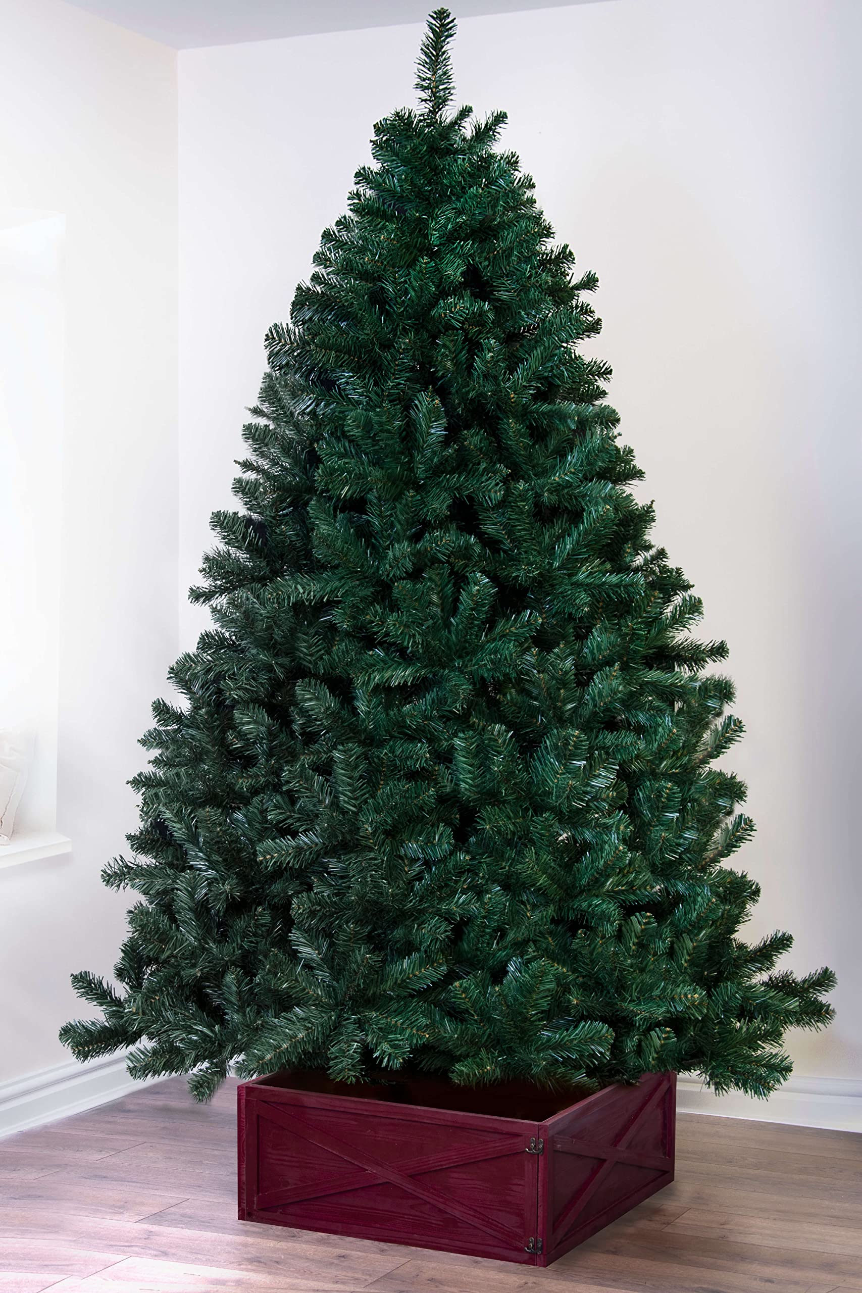 Christmas Tree World Green | 10Ft Artificial Unlit Arbor Vitae | Natural And Realistic Look With Bushy And Luxury Quality Pvc Tips | Easy To Assemble And Take Down | 150Cm Diameter