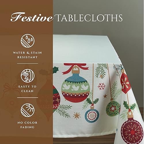 Miniatura 7 de Kadut Servilletas de tela con adornos de árbol de Navidad (17 x 17 pulgadas), tela resistente, servilletas de tela de Navidad para cosecha,