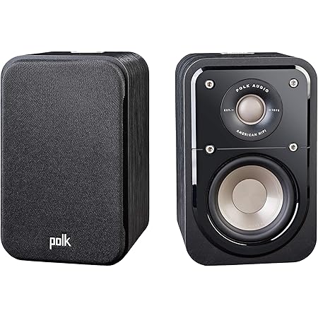 Polk Audio Signature Series S10 Bookshelf Speakers (Pair, Black) – 4” Driver, Surround Sound, Power Port Technology, Detachable Magnetic Grille (Discontinued by Manufacturer)