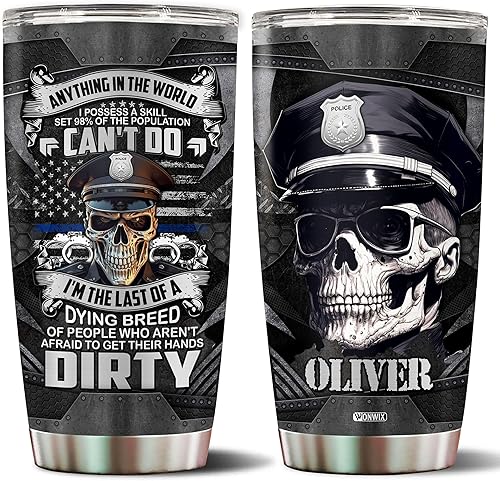 Regalos personalizados de oficial de policía para él, taza de café de viaje, vaso térmico de regalo para hombres, papá, marido en el día del padre, disponible en Yaxa Costa Rica