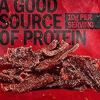 Vista 3 de Jack Link's carne de res Jerky, original, bolsa grande de media libra - bocadillo de carne sabrosa, listo para comer, aperitivos de proteína con 10g