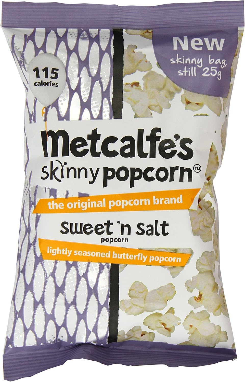 Metcalfe's Skinny Popcorn Sweet and Salt 25g (Pack of 12) Amazon.co
