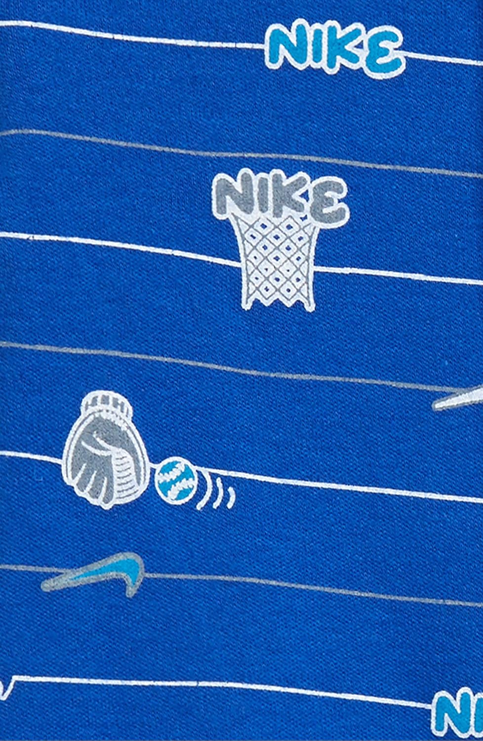 Nike Infant/Toddler Printed Footed Coverall (Game Royal(56G185-U89)/White, 6 Months)