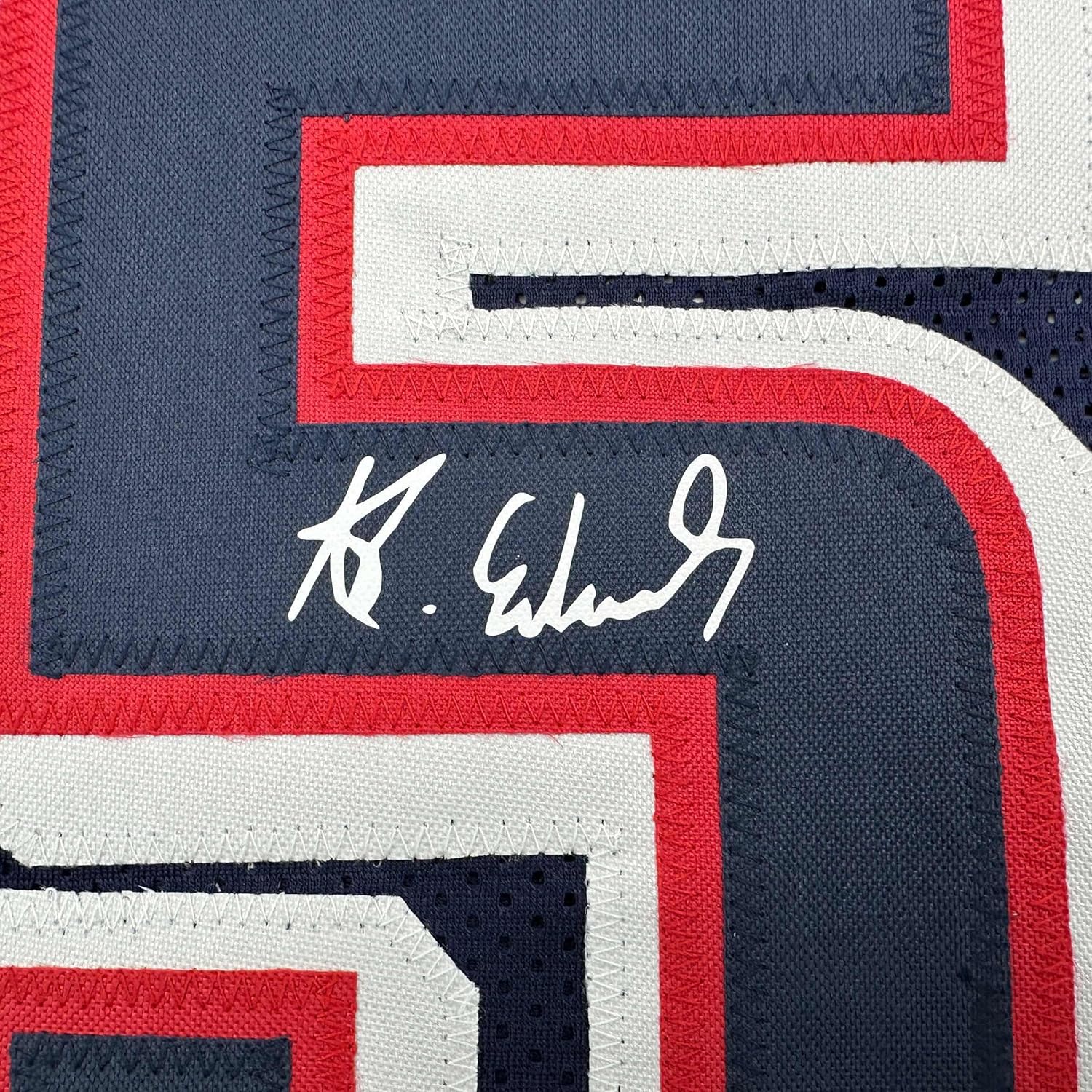 Facsimile Autographed Anthony Edwards 2024 United States Team USA Blue Reprint Laser Auto Basketball Jersey Size Men's XL - Image 2