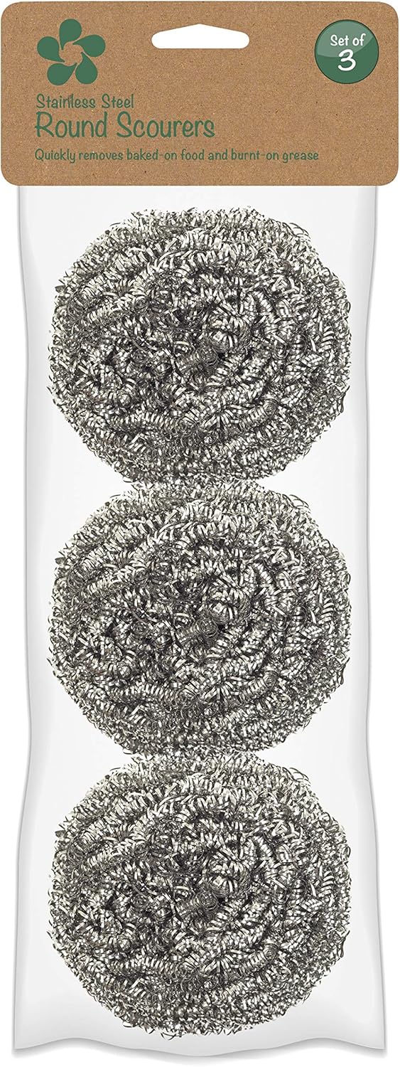 HIC Kitchen Scouring Pad and Dish Scrubbers, Set of 6, Non-Scratch