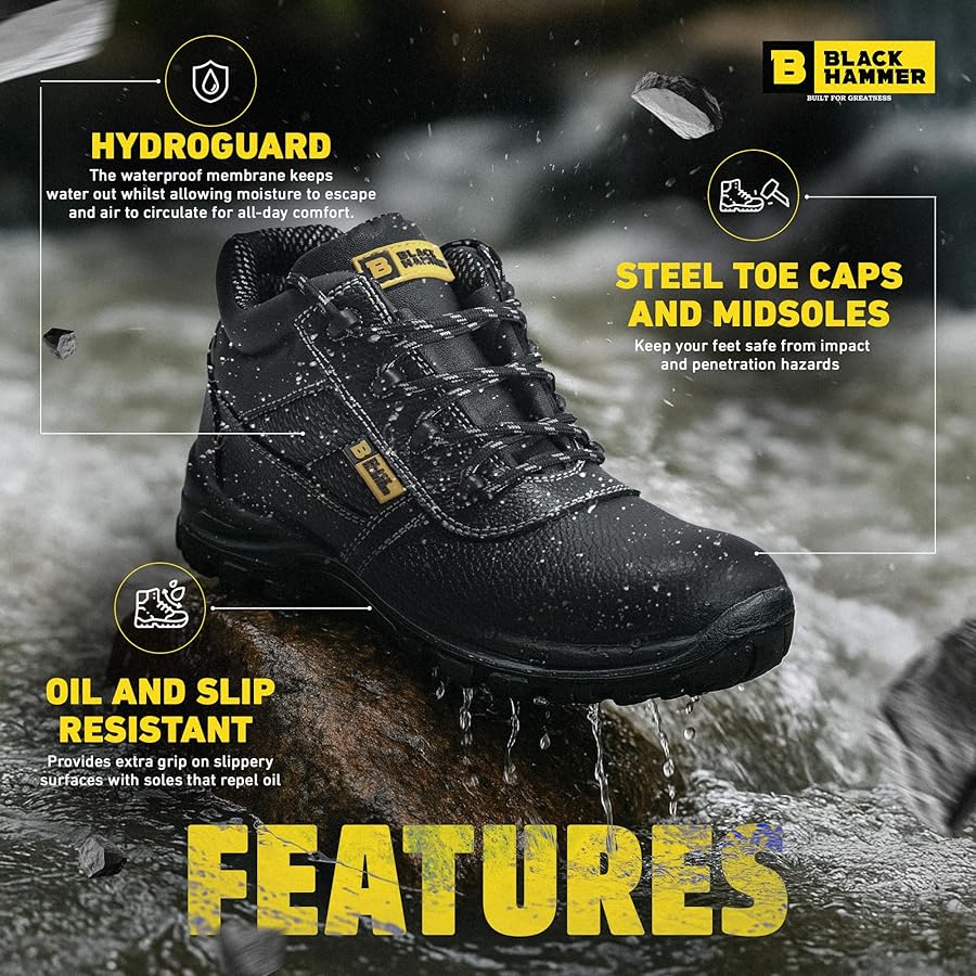 Zapatos Hombre Botas De Seguridad BLACK HAMMER Hombre Puntera De