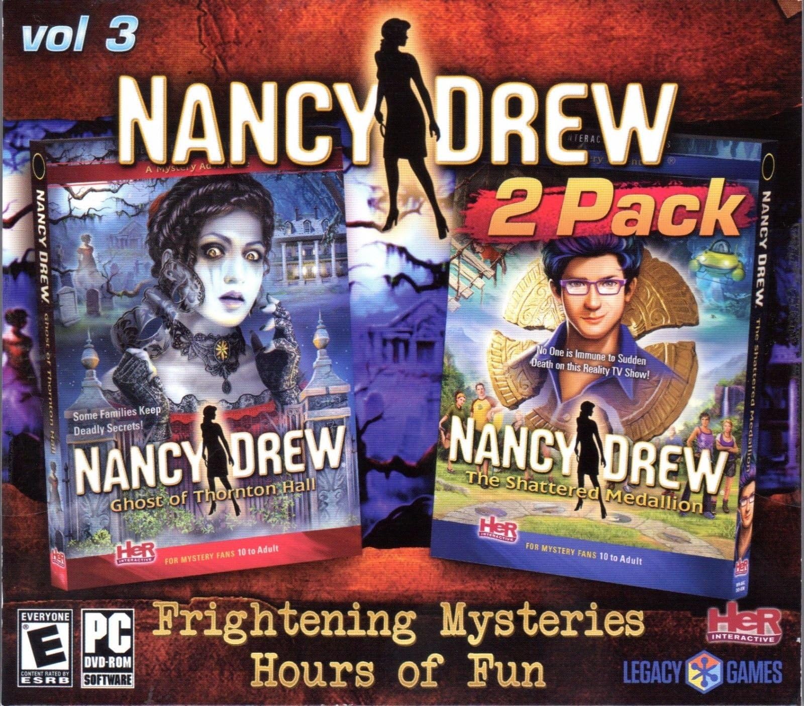 Nancy Drew Volume 3 Ghost of Thornton Hall and Shattered Medallion, for PC